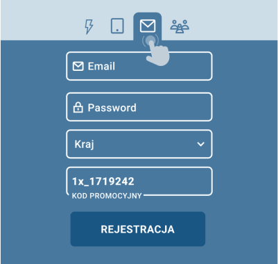 Rejestracja przez e-mail